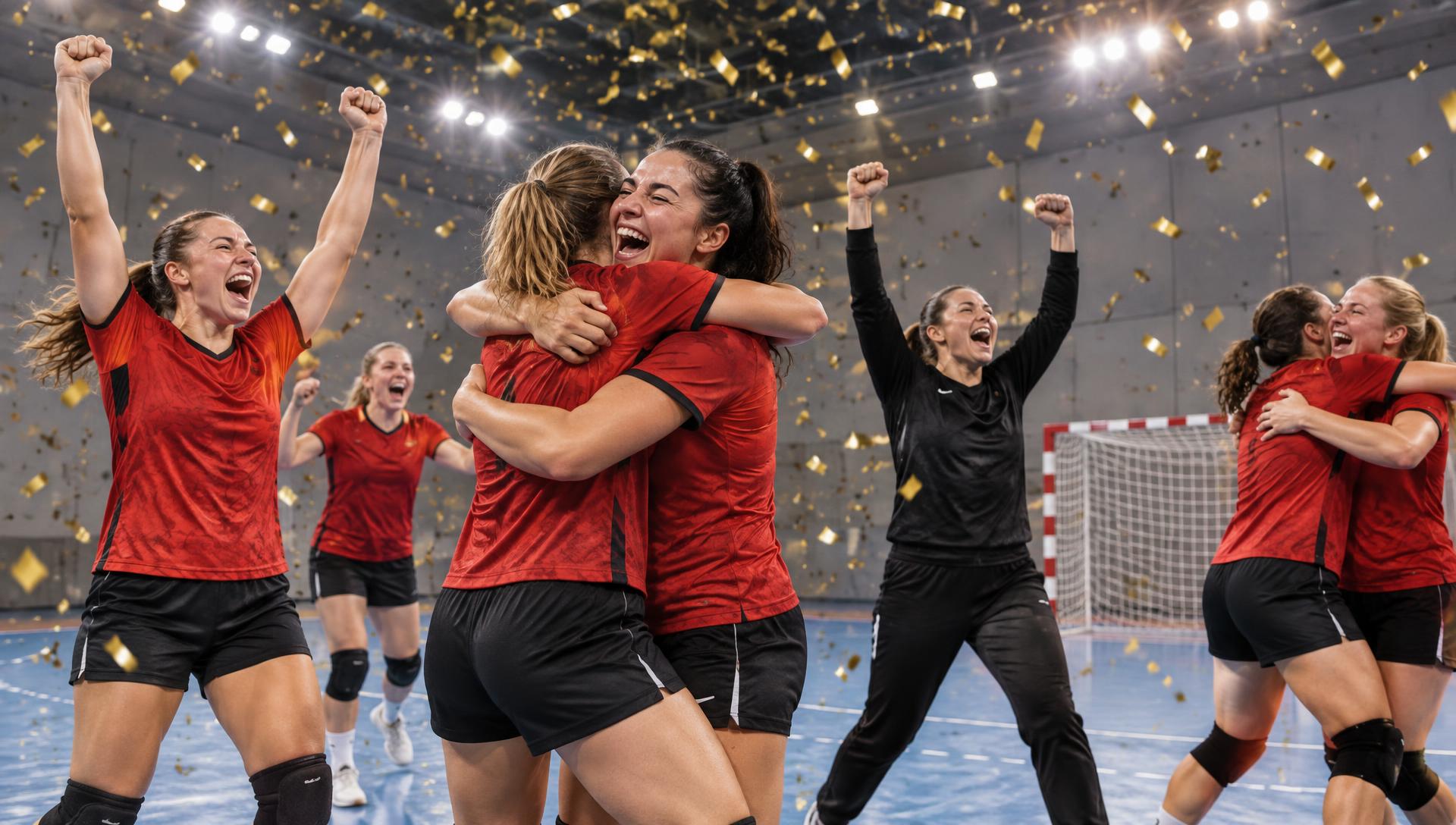 Les U15 Filles du Handball Club Palaja célèbrent leur titre de championnes de France
